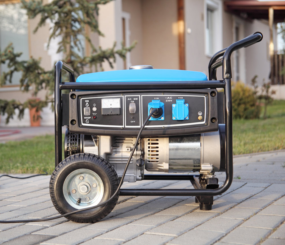 A Blue Portable Generator