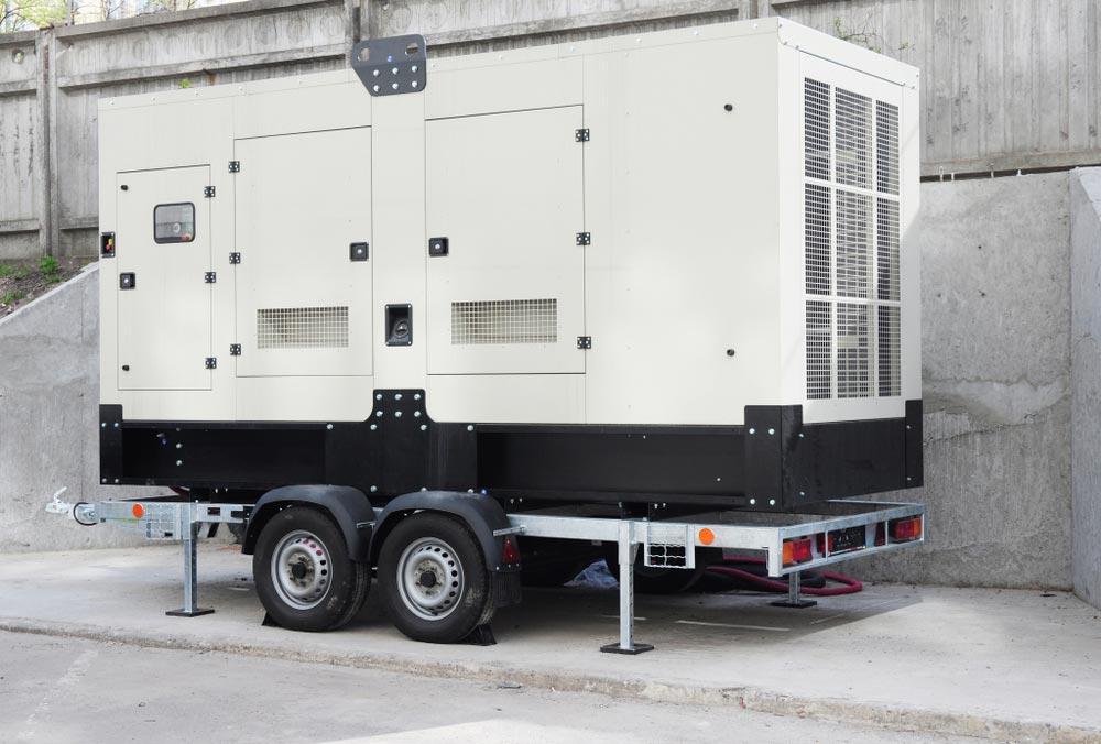 A Standby Generator Parked On The Side